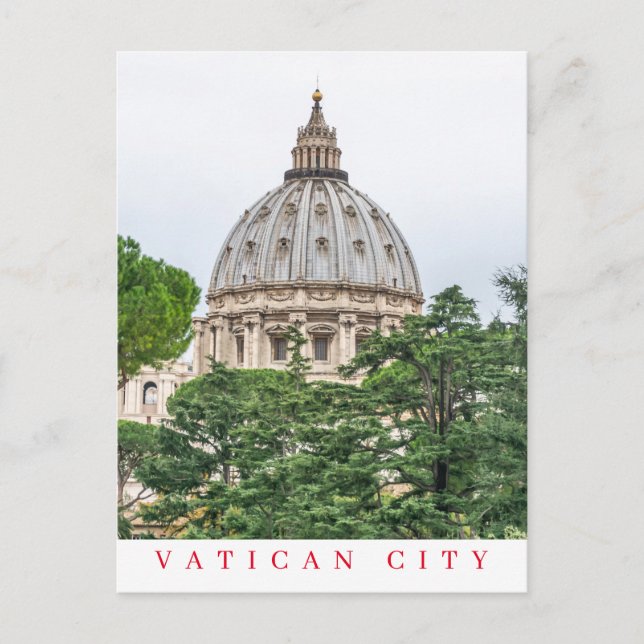 Vatican City St.Peter's Basilica dome postcard (Front)