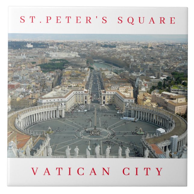 Vatican City St.Peter's Square ceramic tile (Front)