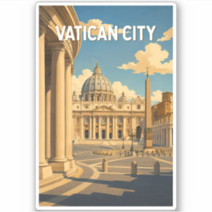 Vatican City St Peter's Square Illustration Travel