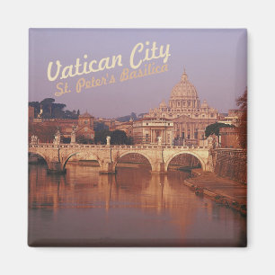 Vatican City St Peters Twilight Fridge Magnet