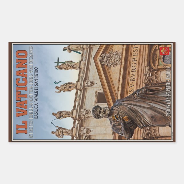 Vatican City Statues Rectangular Sticker (Front)
