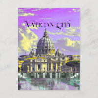Vatican City Travel Postcard, Vatican City Postcar