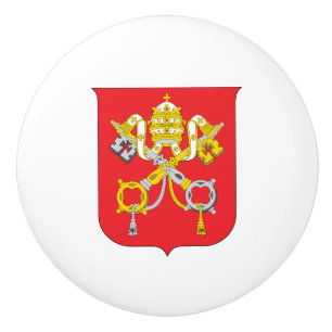 Vatican country coat arms symbol emblem flag ceramic knob
