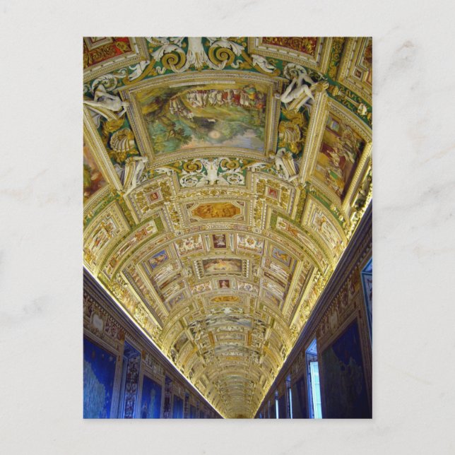 vatican gallery maps postcard (Front)