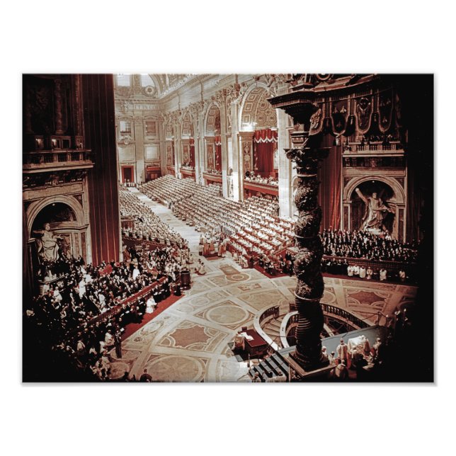 Vatican II council, Rome, 1962 Pope John XXIII Photo Print (Front)
