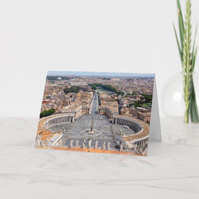 Vatican, Italy: St. Peter's Square aerial view Card (Front)
