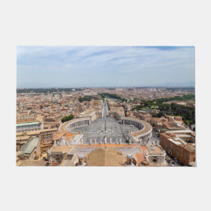 Vatican, Italy: St. Peter's Square aerial view Doormat