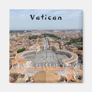Vatican, Italy: St. Peter's Square aerial view Magnet