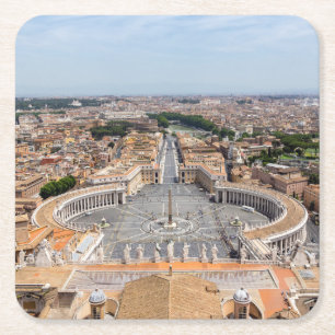 Vatican, Italy: St. Peter's Square aerial view Paper Coaster