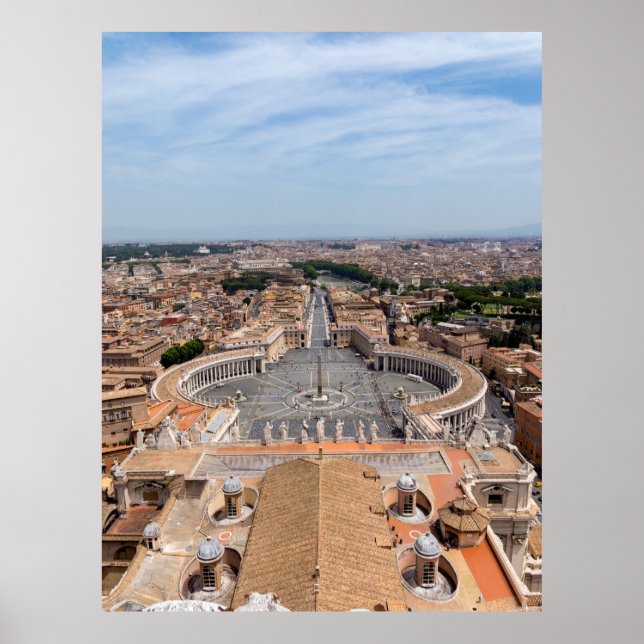 Vatican, Italy: St. Peter's Square aerial view Poster (Front)