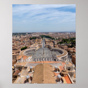 Vatican, Italy: St. Peter's Square aerial view Poster