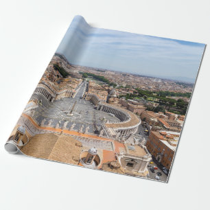 Vatican, Italy: St. Peter's Square aerial view Wrapping Paper