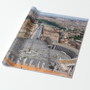Vatican, Italy: St. Peter's Square aerial view Wrapping Paper