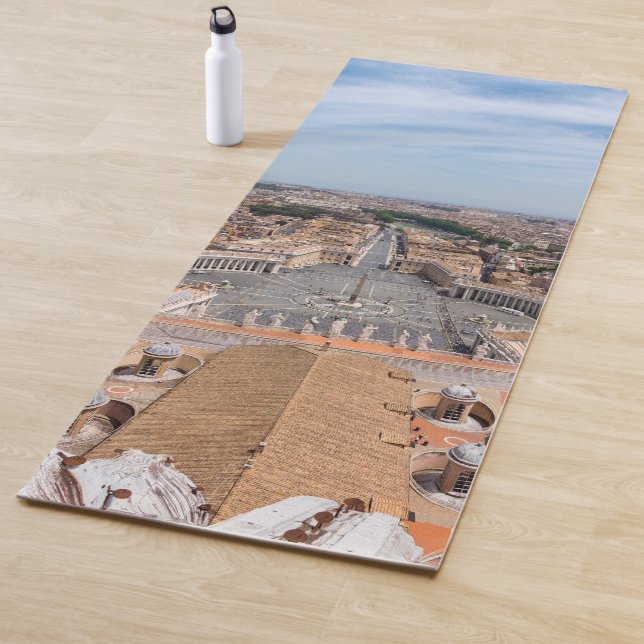 Vatican, Italy: St. Peter's Square aerial view Yoga Mat (In Situ)