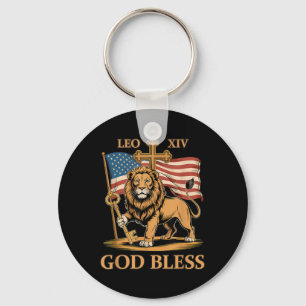 Vatican Pope Leo Xiv - God Bless Pope Leo Xiv Key Ring