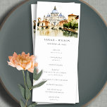 Vatican Rome Italy Landscape Wedding Program<br><div class="desc">Rome Italy Watercolor Landscape Theme Collection.- it's an elegant script watercolor Illustration of Saint Peter's Basilica and Sant'Angelo bridge, Tiber river, Rome Italy landscape, perfect for your Italian destination wedding & parties. It’s very easy to customise, with your personal details. If you need any other matching product or customisation, kindly...</div>