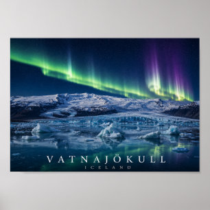 Vatnajökull Glacier Ice Cap Iceland A4 Poster