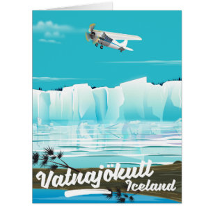 Vatnajökull iceland travel poster