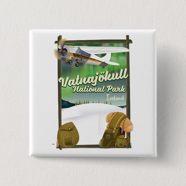 Vatnajökull National Park Iceland 15 Cm Square Badge (Front)