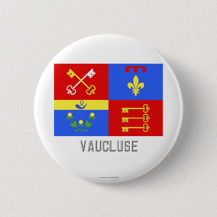 Vaucluse flag with name 6 cm round badge