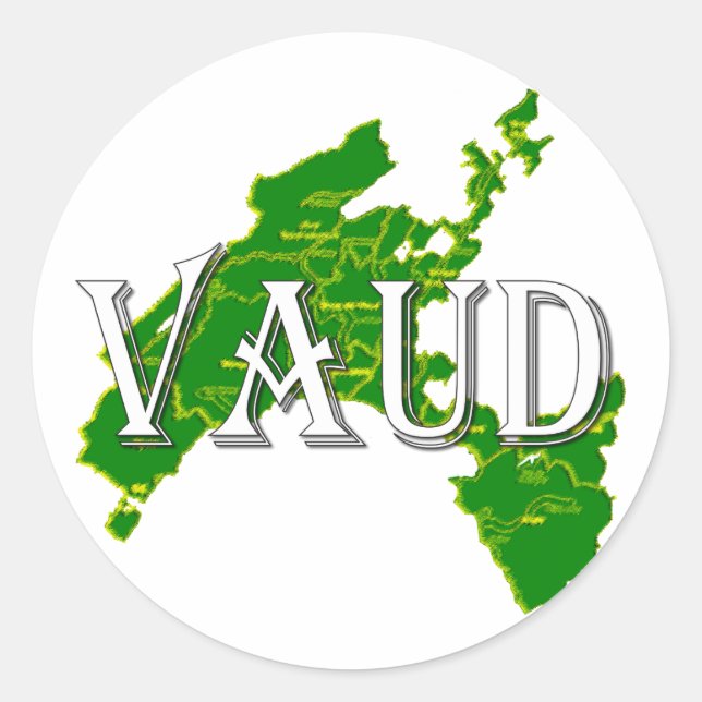 Vaud Classic Round Sticker (Front)
