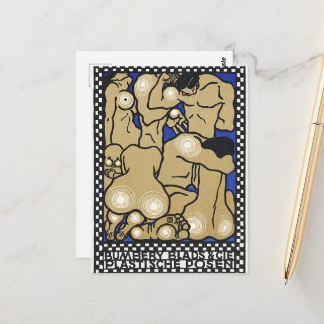 Vaudeville Act 4: Bumbery Blads & Cie, Plastic Pos Postcard (Front/Back In Situ)