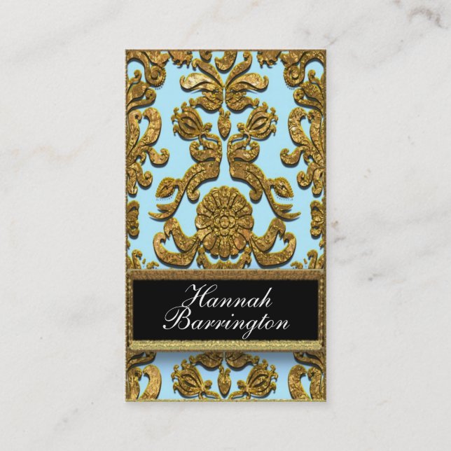 Vaudreante Flutter Damask Professional Business Card (Front)