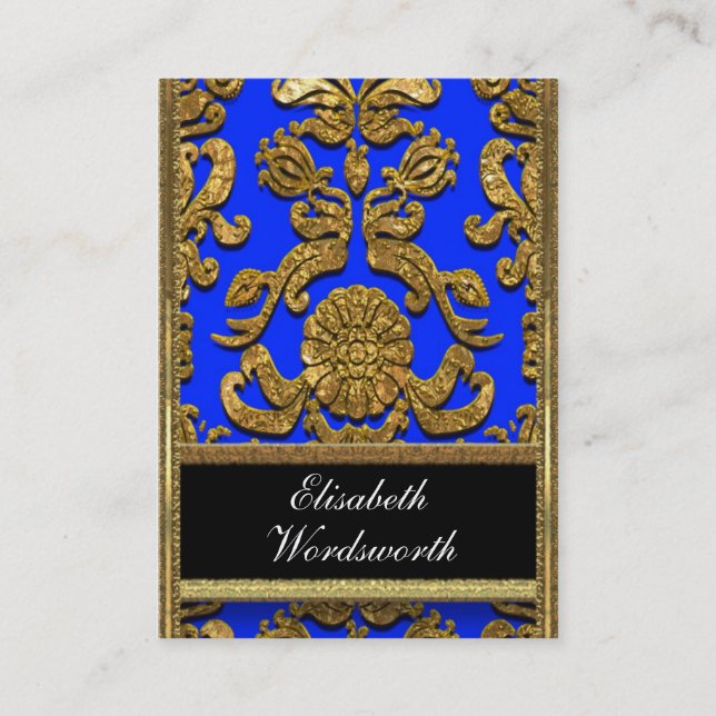 Vaudreante Kyles  Damask 2.5" Professional Business Card (Front)