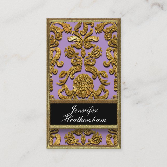Vaudreante Rue Damask Professional Business Card (Front)