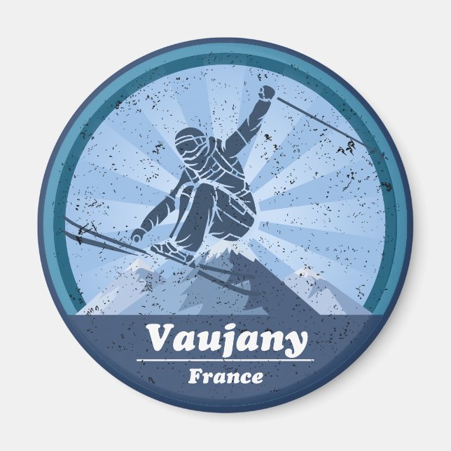 Vaujany Station de Ski - Skieur Magnet (Front)