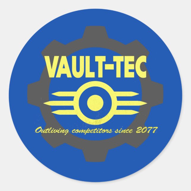 Vault-Tec - Outliving Competitors Classic Round Sticker (Front)