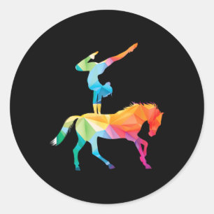 Vaultigating Horse Riding Horse Riding Sport Gift  Classic Round Sticker