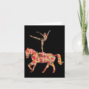 Vaulting Equestrian Horse Girl Vaulting Horseback Card