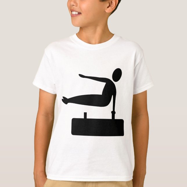 Vaulting Figure - Black T-Shirt (Front)