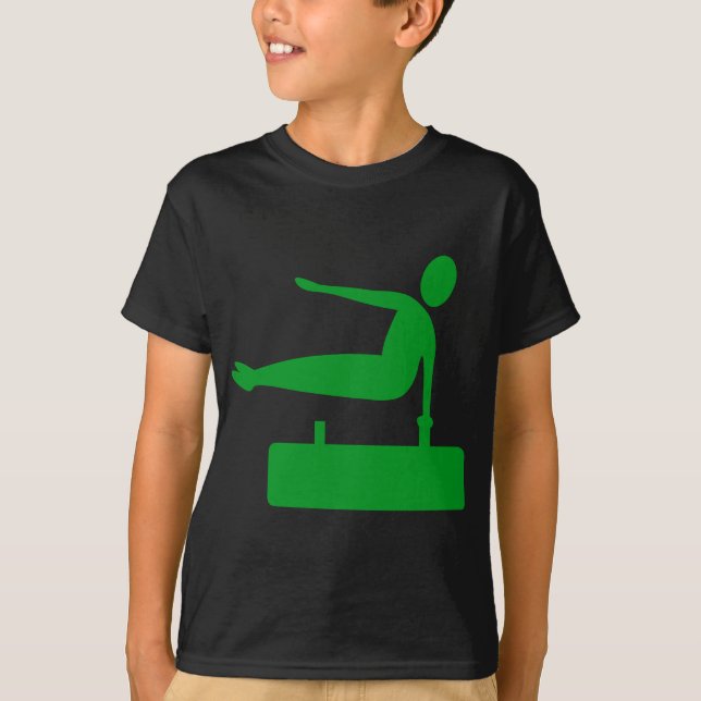 Vaulting Figure - Grass Green T-Shirt (Front)