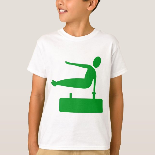 Vaulting Figure - Grass Green T-Shirt (Front)
