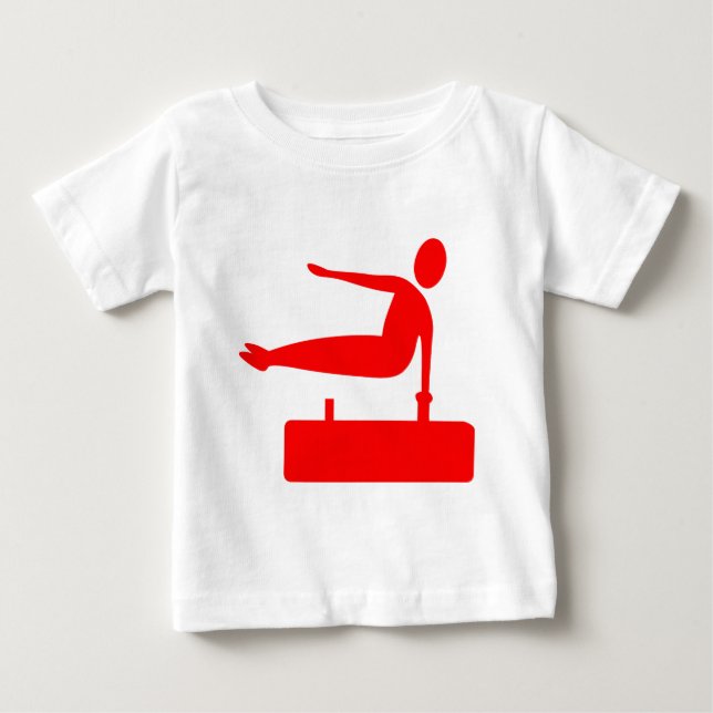 Vaulting Figure - Red Baby T-Shirt (Front)