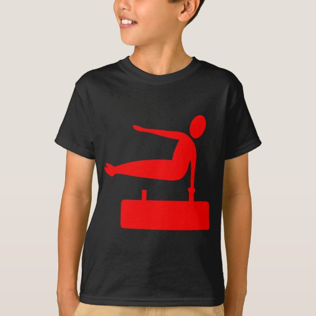 Vaulting Figure - Red T-Shirt (Front)