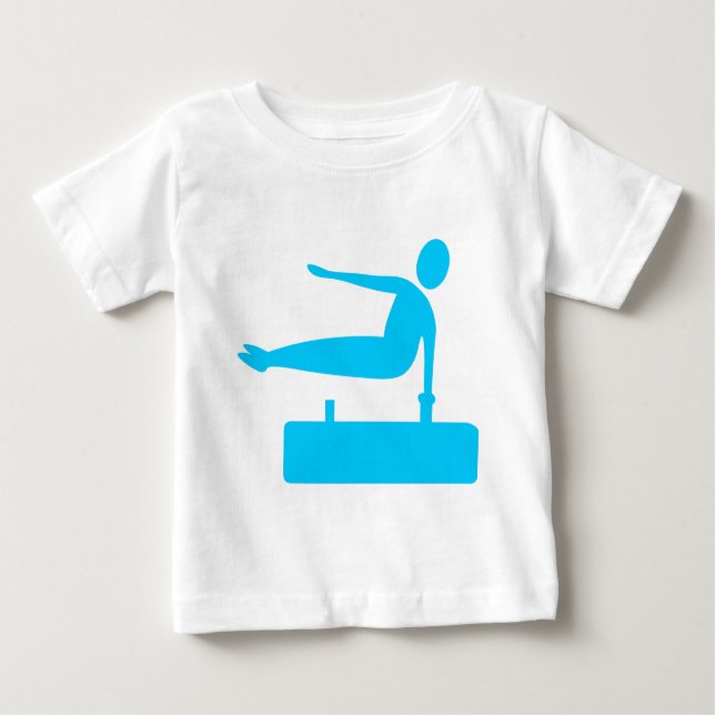 Vaulting Figure - Sky Blue Baby T-Shirt (Front)