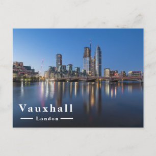 Vauxhall Bridge London Skyline Twilight Holiday Postcard
