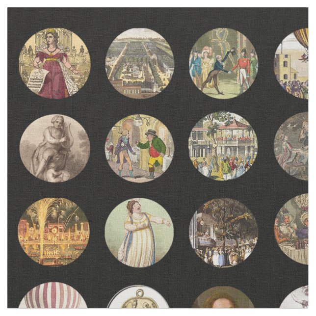 Vauxhall Garden Fabric Circles (Close Up)