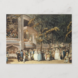 Vauxhall Gardens from Ackermann's Postcard