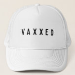 Vaxxed | Covid-19 Vaccinated Modern Stylish Trucker Hat<br><div class="desc">Simple, stylish custom "VAXXED" design in modern minimalist block typogaphy in monochrome black and white. The perfect symbol to show that you have been vaccinated for Covid-19 and received the coronavirus vaccine. Be proud and show you are pro vaccine with this fun design! #vaccinated #covid #covid19 #vaccination #vaccine #coronavirus #provaccine...</div>