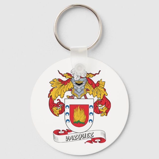 Vazquez Family Crest Key Ring (Front)
