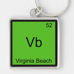 Vb - Virginia Beach City Chemistry Element Symbol Key Ring