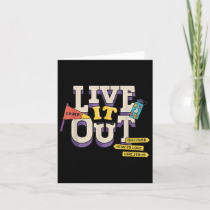 Vbs 2025 Christian Youth Camp Live It Out Bible Sc Card