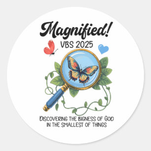 Vbs 2025 Magnified Insects Adventure Vacation Bibl Classic Round Sticker