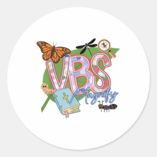 Vbs 2025 Magnified Smallest Insects Christian Psal Classic Round Sticker