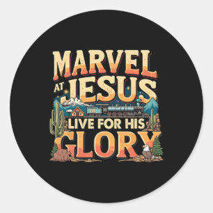 Vbs 2025 True North Christian Camp His Glory Junct Classic Round Sticker