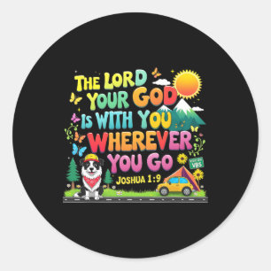 Vbs 2025 True North Road Trip The Lord Your God Ch Classic Round Sticker
